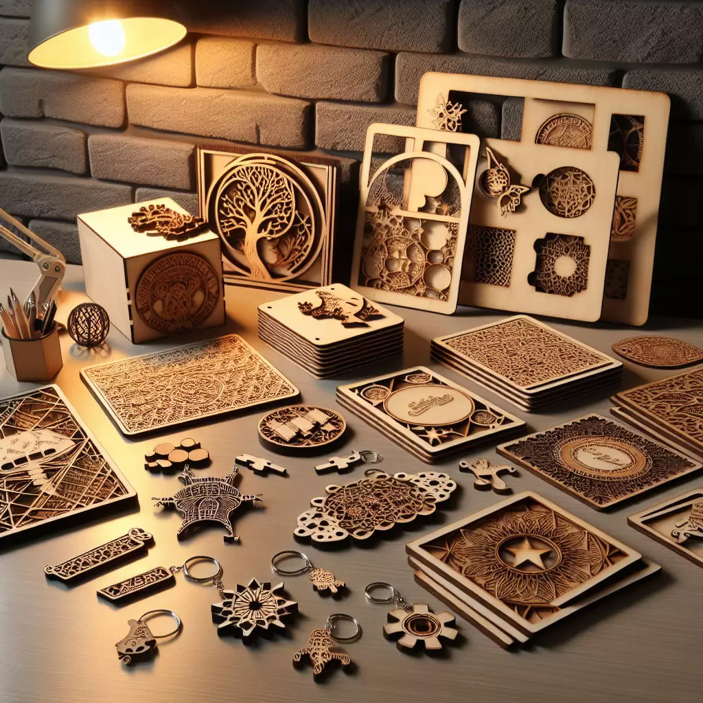 激光切割和雕刻木制工藝品